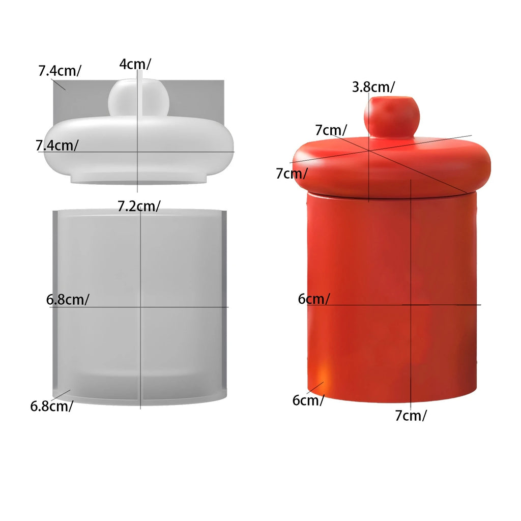 DIY Silicone Mold – Resin Storage Cup, Candle & Plaster Set