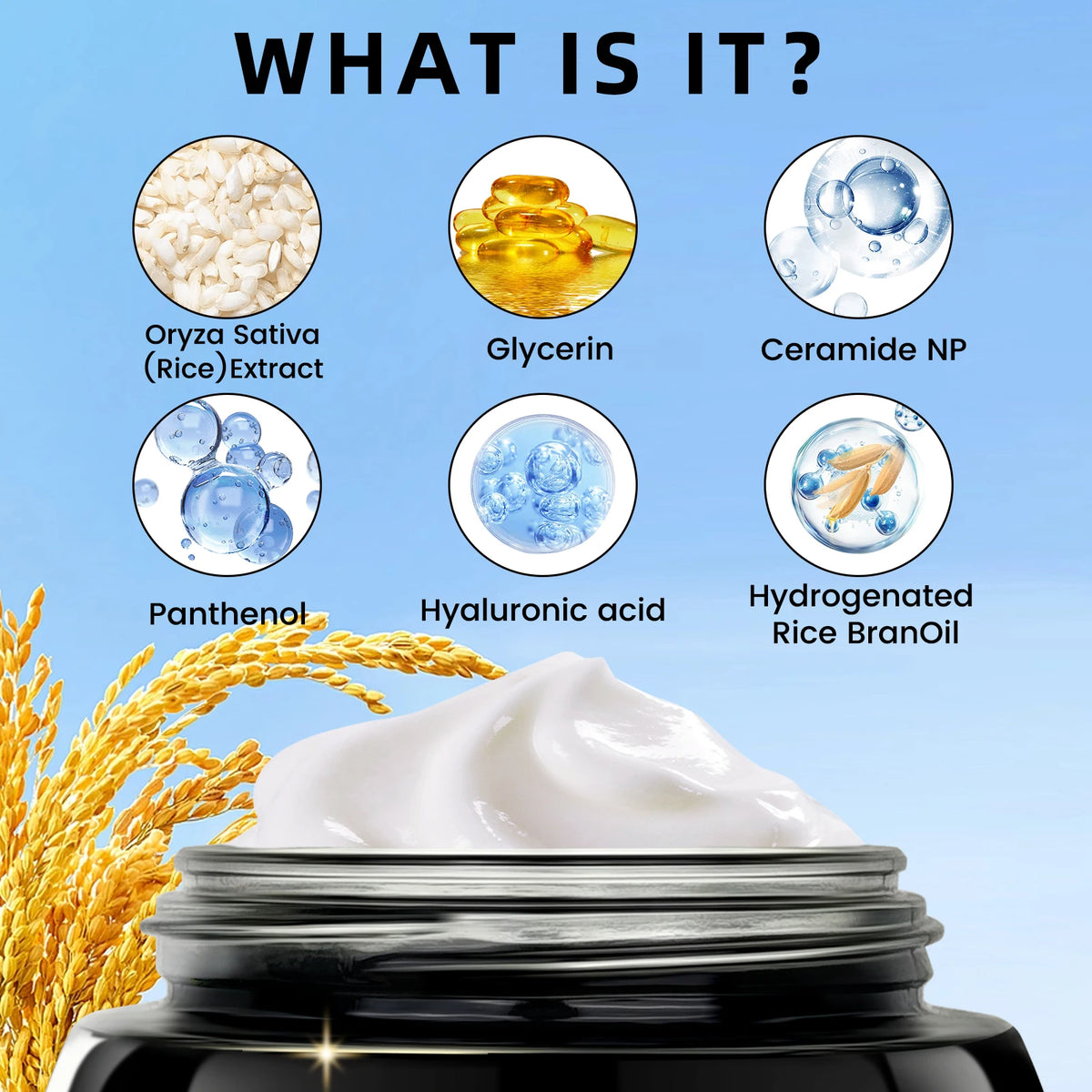Rice & Hyaluronic Acid Moisturizing Cream | Deep Nourishing