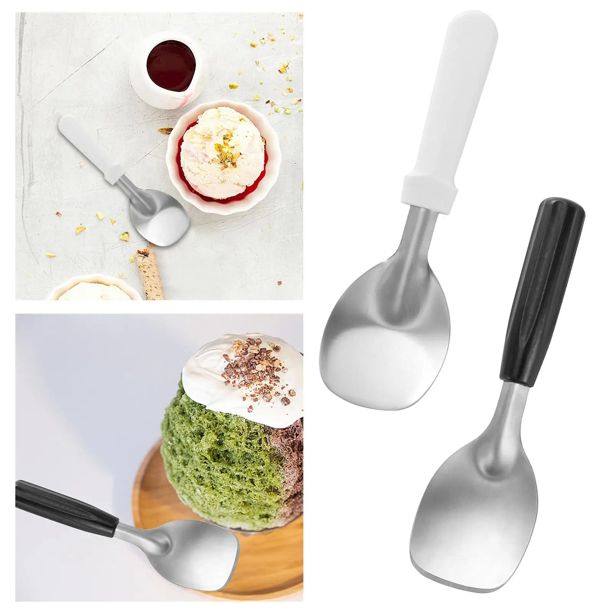 Stainless Steel Ice Cream Scoop & Fruit Baller | Anti-Slip