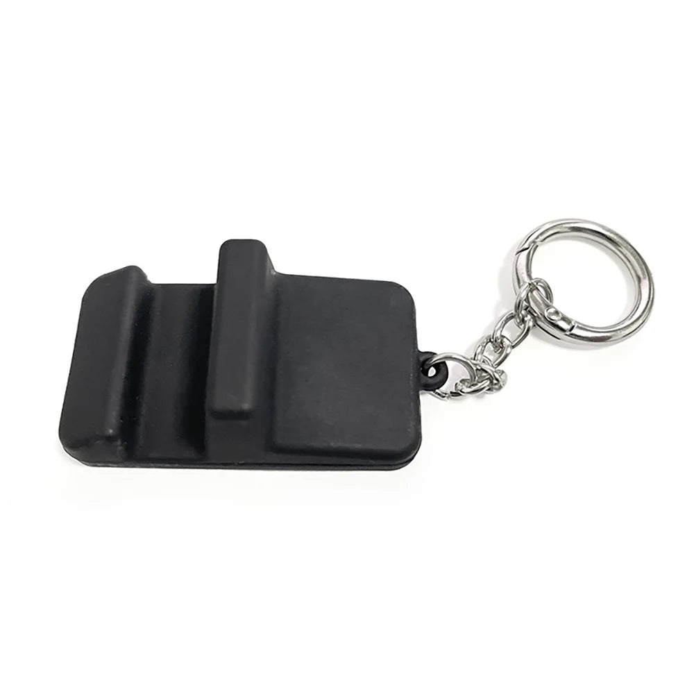 Mini Silicone Phone Stand Keychain – Portable Travel Desk Holder