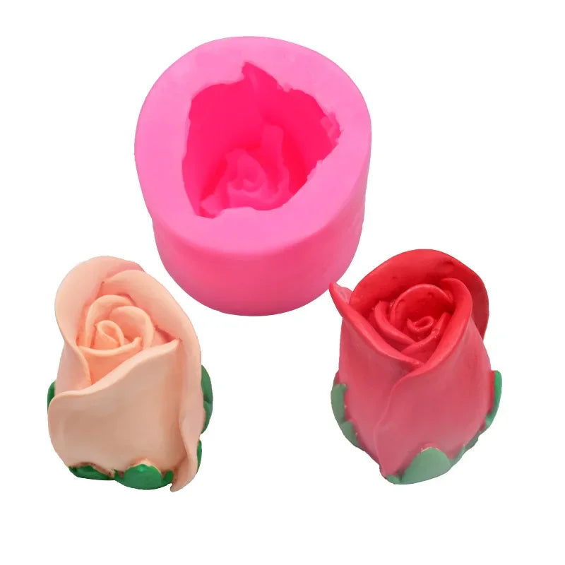 3D Tulip Rose Silicone Mold – DIY Candle Soap Resin Crafts
