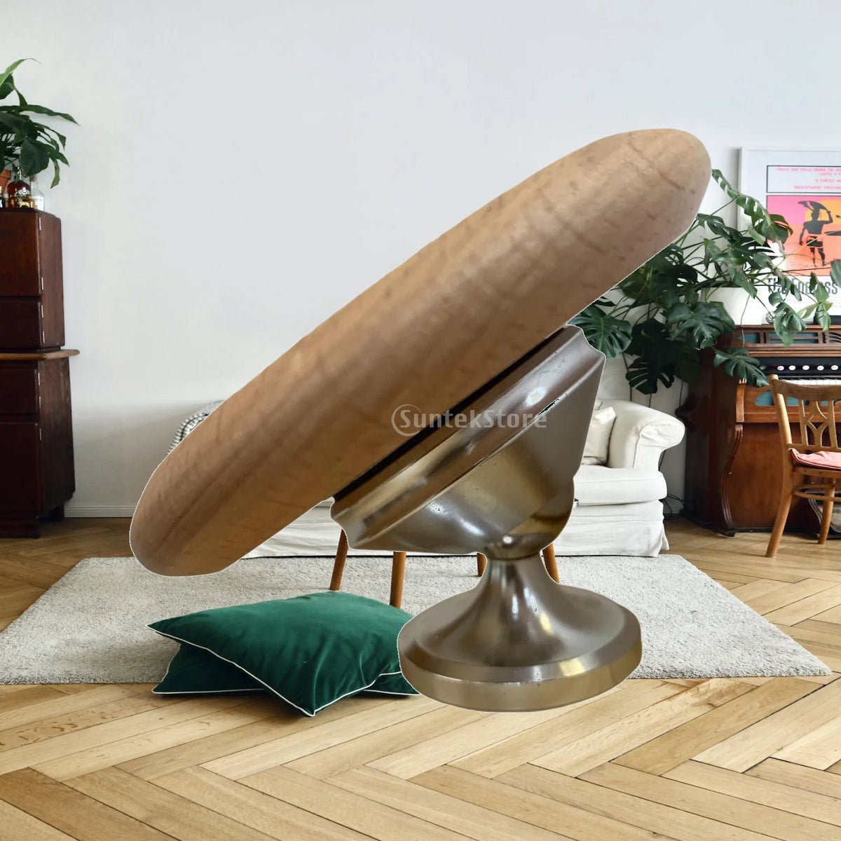 Wooden Espresso Flow Rate Observation Mirror – 360° Rotation