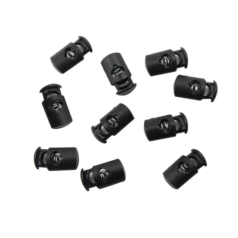 Plastic Black Cord Lock Spring Stopper – Drawstring Locks