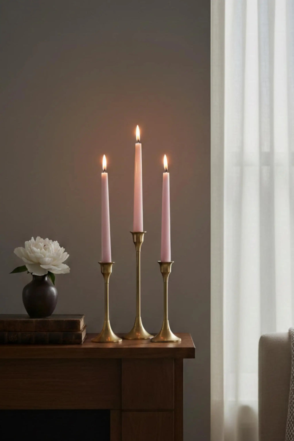 Handcrafted Scented Taper Candles 4-Pack | Holiday & Home Décor