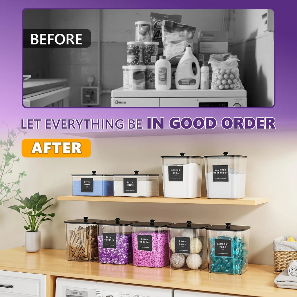 NIFTY 3-Pack Clear Laundry Storage Containers | Pods & Powder