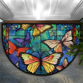 Half Round Non-Slip Door Mat – Butterfly Semi-Circle Rug