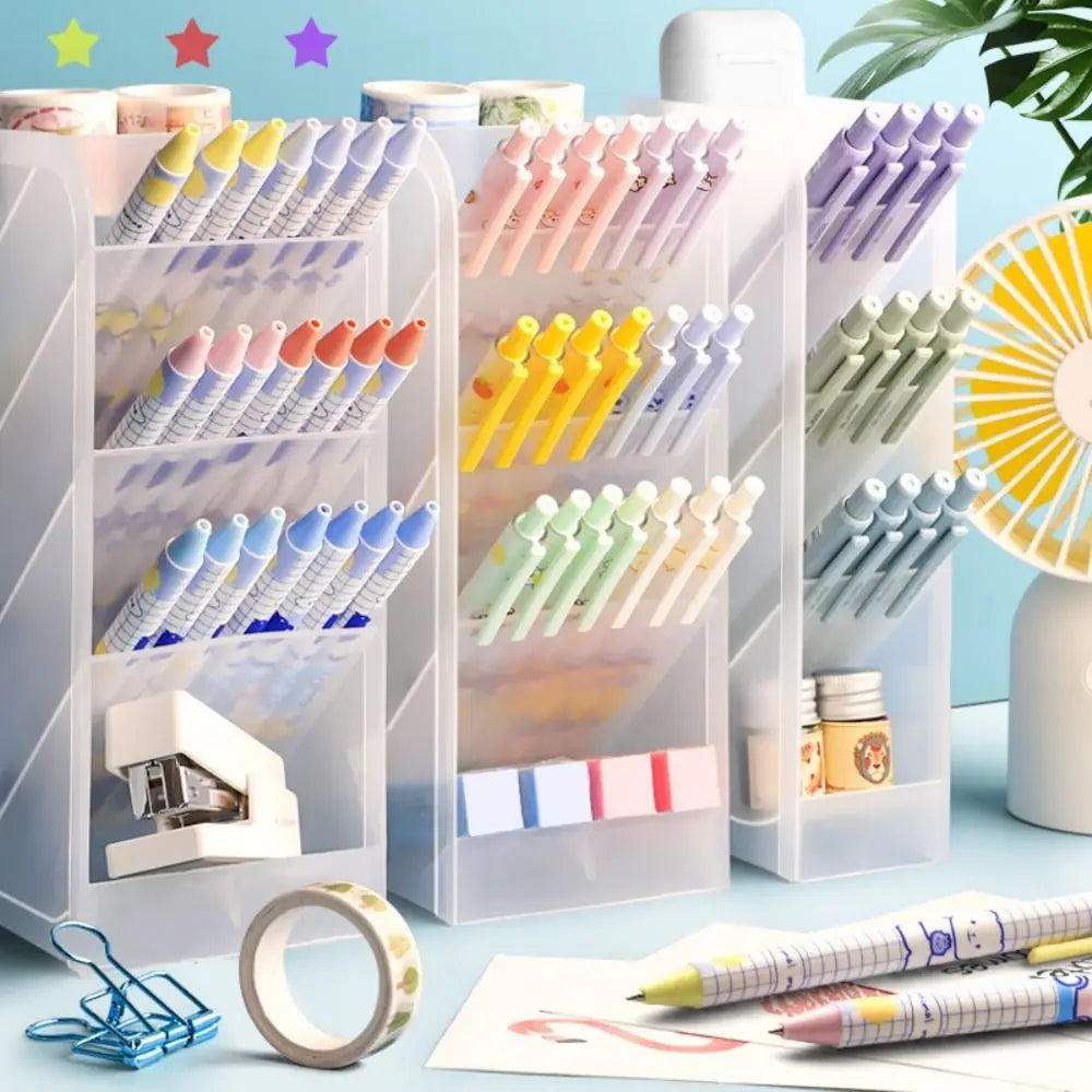 Large Capacity Diagonal Pen Holder | Desktop Organizer
