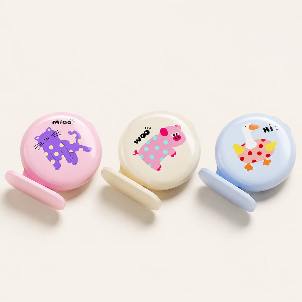 3-Piece Cartoon Toilet Lid Lifter Set with Scented Tablets