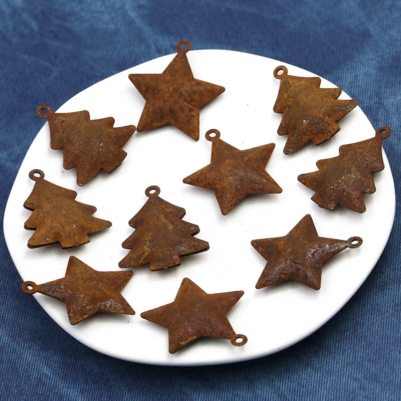5-Pack Retro Rusty Christmas Bells – DIY Holiday Pendants