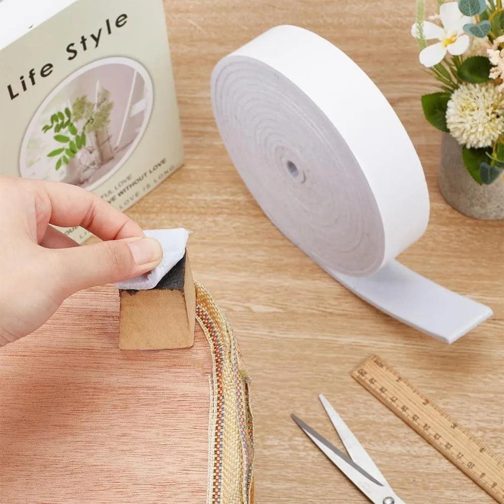 Self-Adhesive Felt Tape 164ft White Furniture Floor Protector