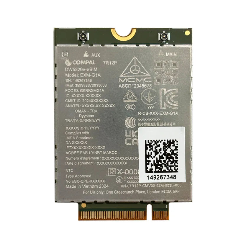 DW5826E M.2 4G LTE Wireless Module for Laptops | EXM-G1A