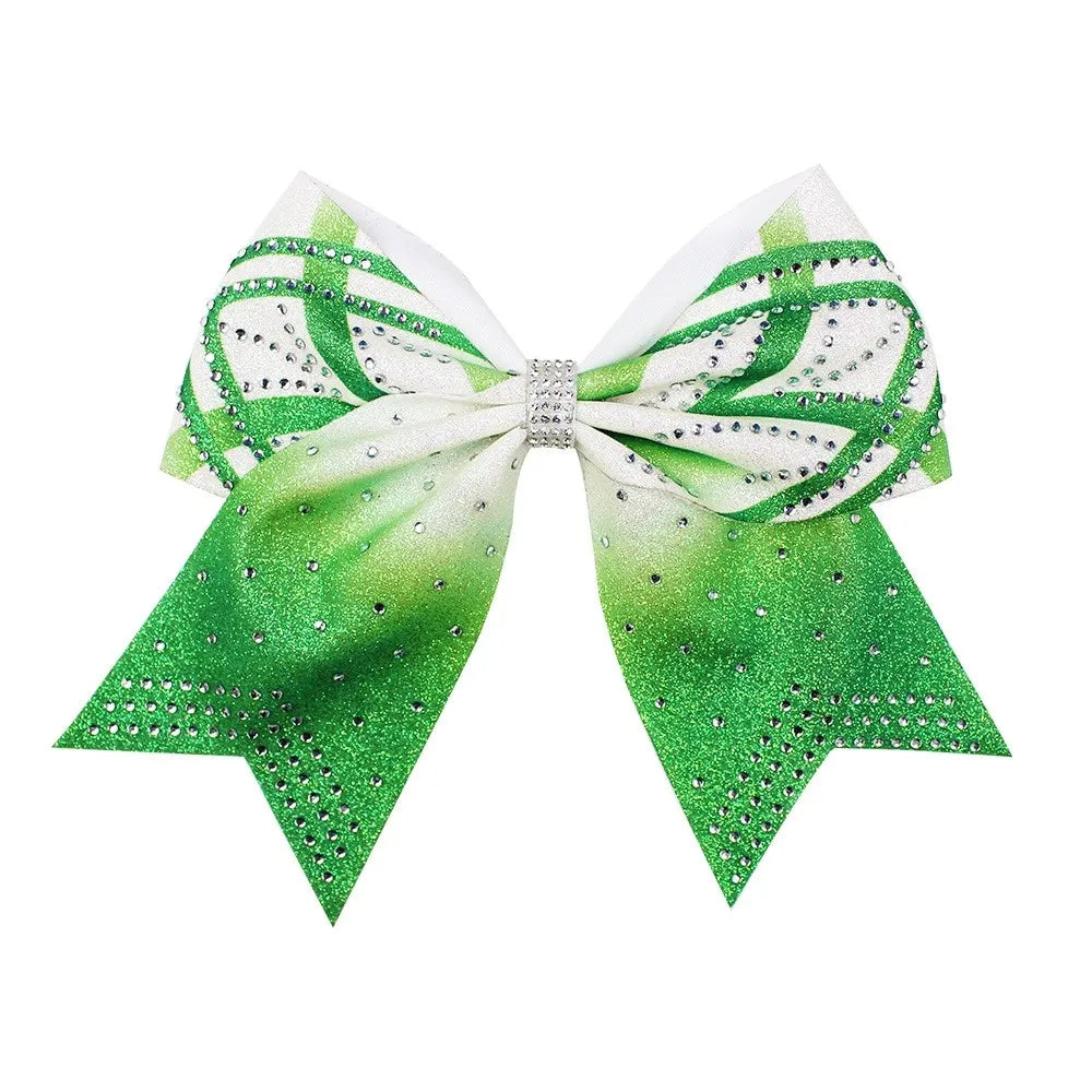 12-Pack Rhinestone Diamond Cheer Bows – Bulk Wholesale Glitter