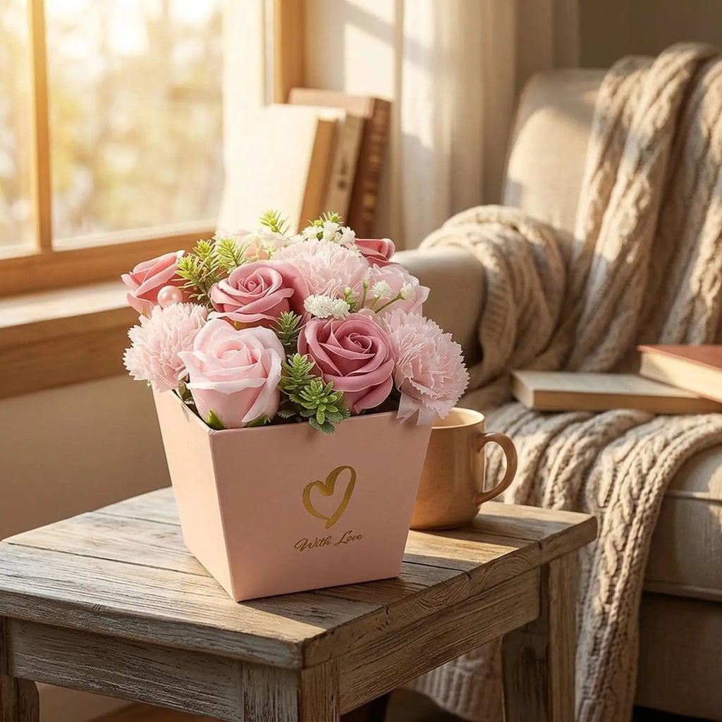 Scented Soap Carnation Flower Gift Box | Home Decor Bouquet