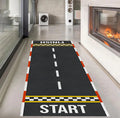 Race Track Runner Rug – Non-Slip Car Theme Mat for Kids' Rooms