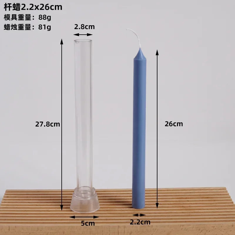 Vertical Stripe Pillar Candle Mould – DIY Plastic Mold Kit