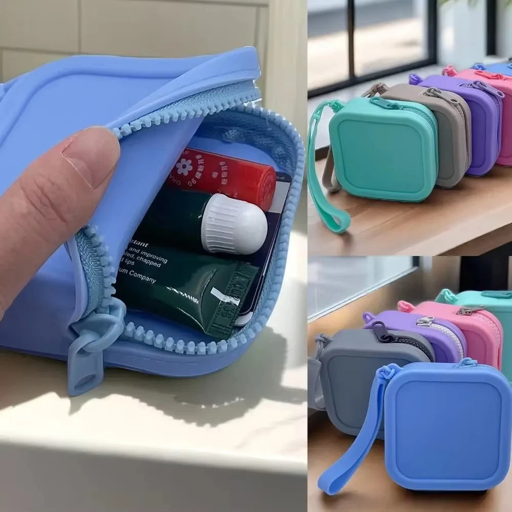 Silicone Earphone Storage Bag | Mini Zipper Cable Organizer
