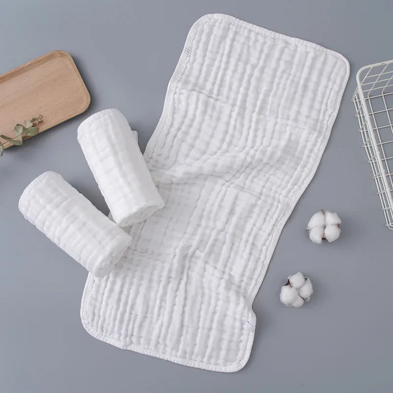6-Layer Cotton Muslin Baby Washcloths – Soft Face Towels