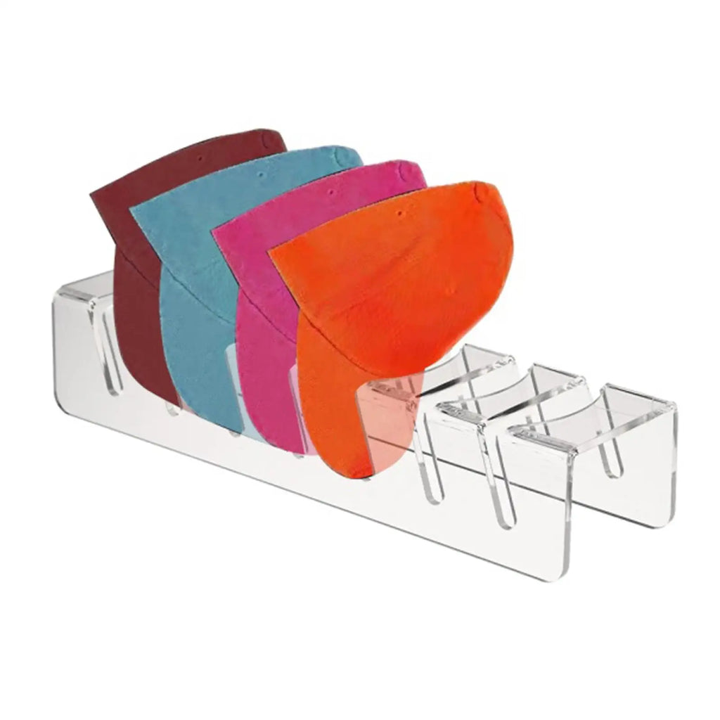Acrylic Desktop Hat Rack – Holds 7 Caps, No Installation