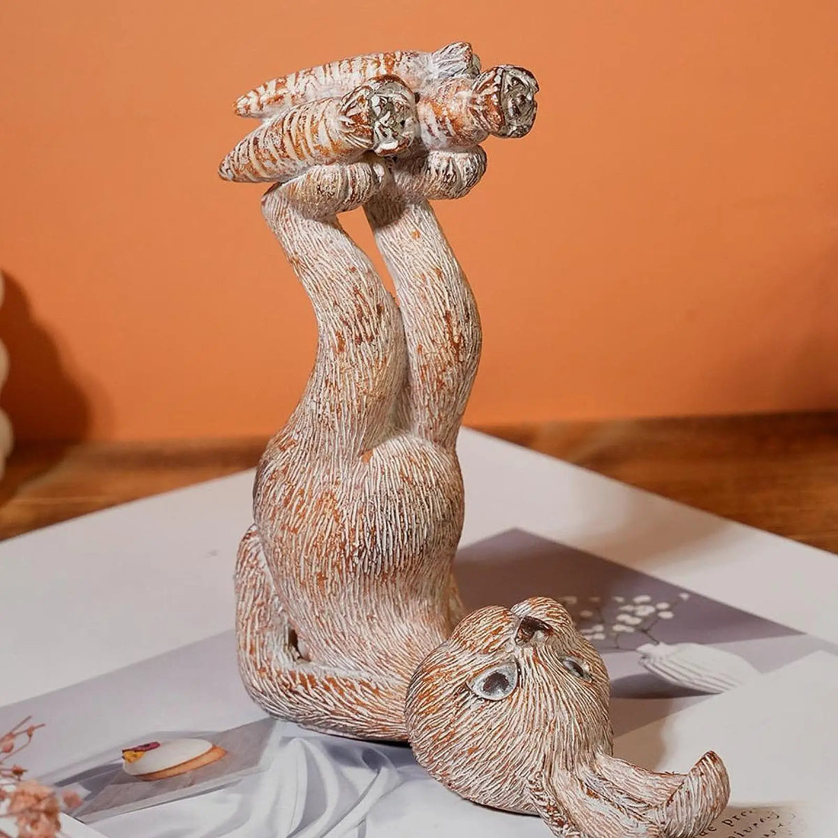 Resin Easter Bunny Figurine – Handmade Rabbit Statue Décor