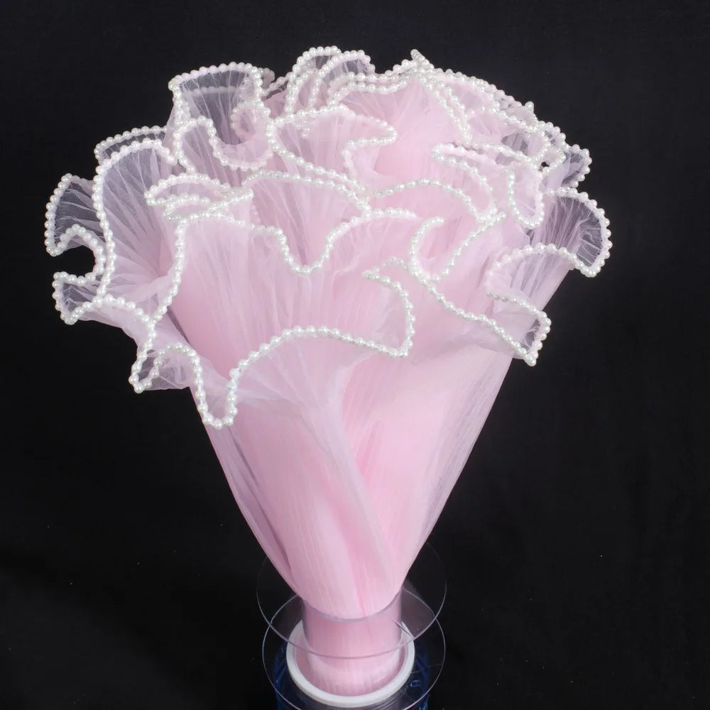 Pearl Lace Mesh Flower Wrapping Roll 28cm x 4 Yards