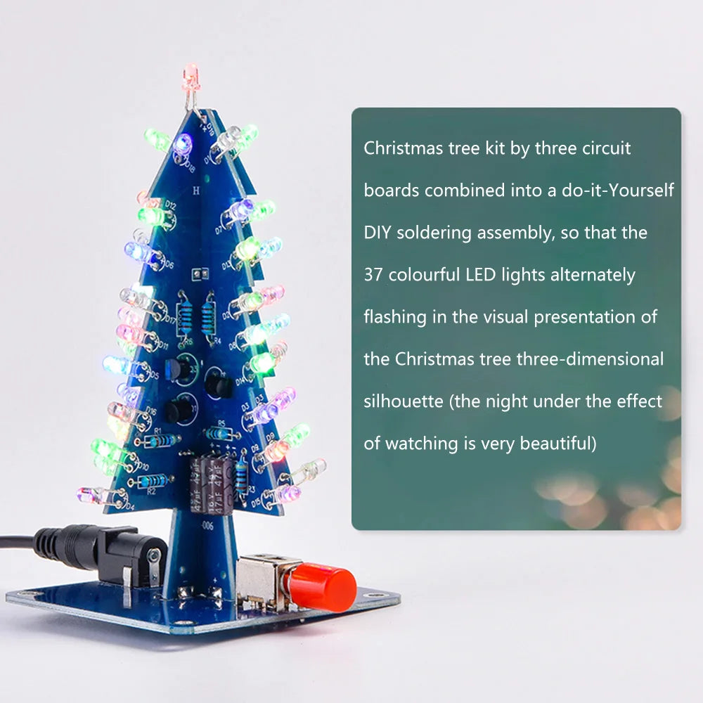DIY Multicolour LED Christmas Tree Soldering Kit – DC 5V