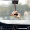 Cowboy Hat Car Pendant – Western Rearview Mirror Decor