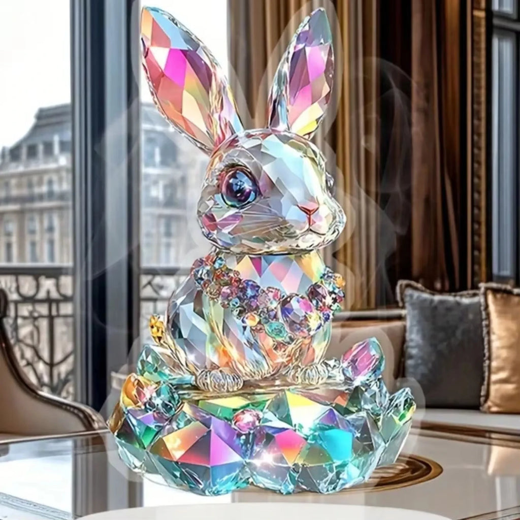 Rainbow Crystal Bunny Figurine | Easter & Home Décor