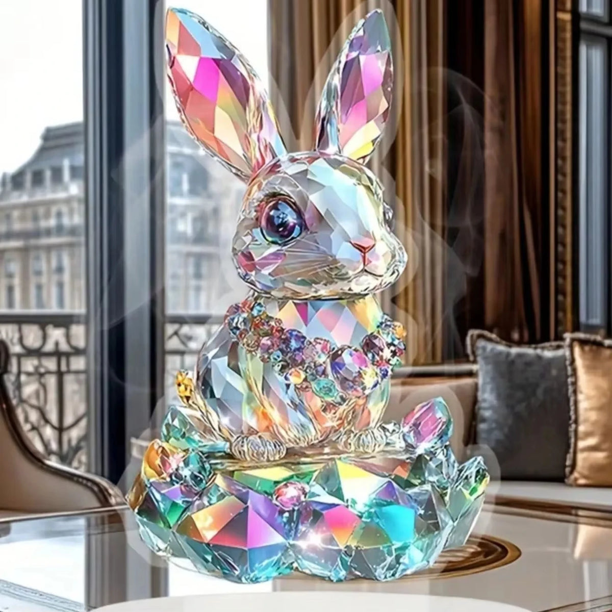 Rainbow Crystal Bunny Figurine | Easter & Home Décor