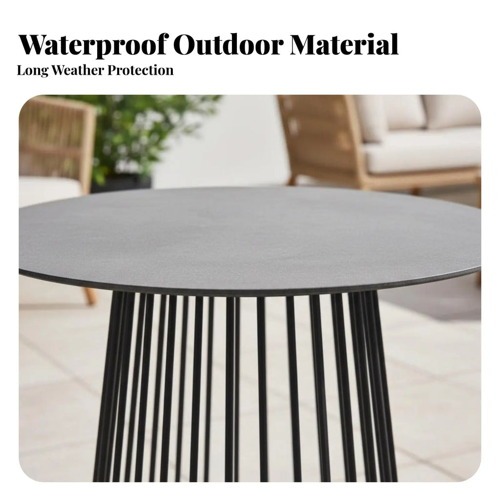4-Piece Woven Outdoor Conversation Set – Patio Seating & Cushions