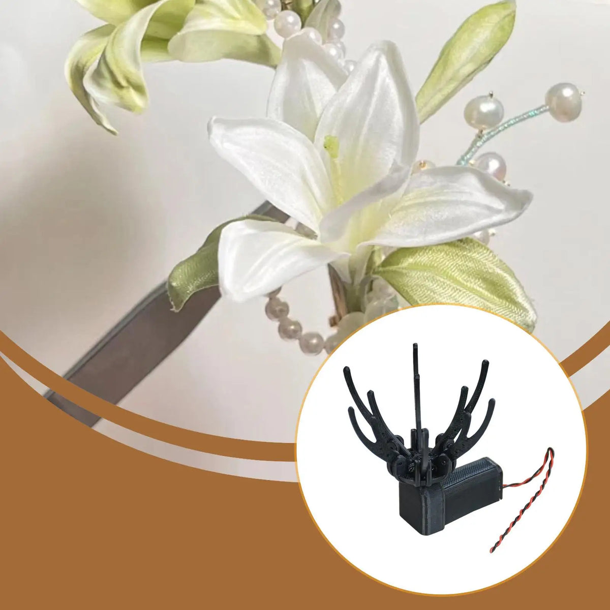 Motorized Artificial Flower Blooming Mechanism | DIY Decor