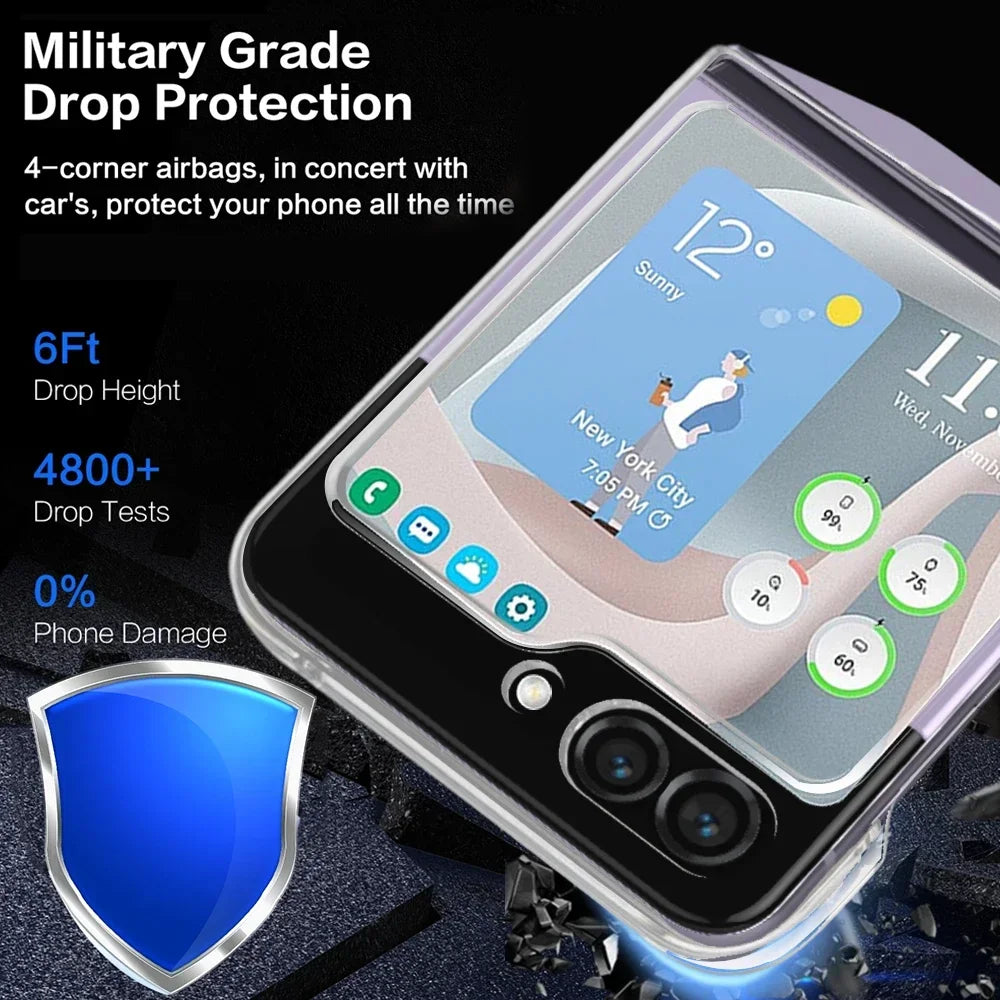 Clear PC Case Samsung Galaxy Z Flip 5 – Slim Shockproof Cover