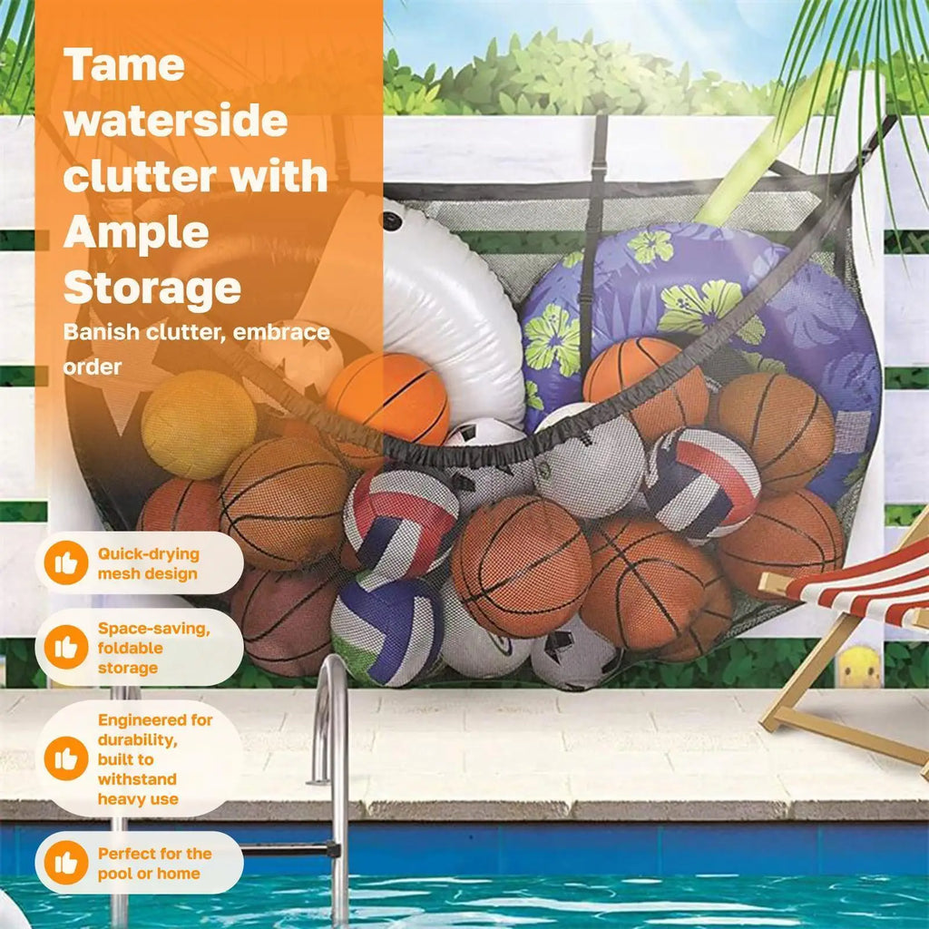 Large Hanging Pool Toy Storage Net Bag – Float Organizer