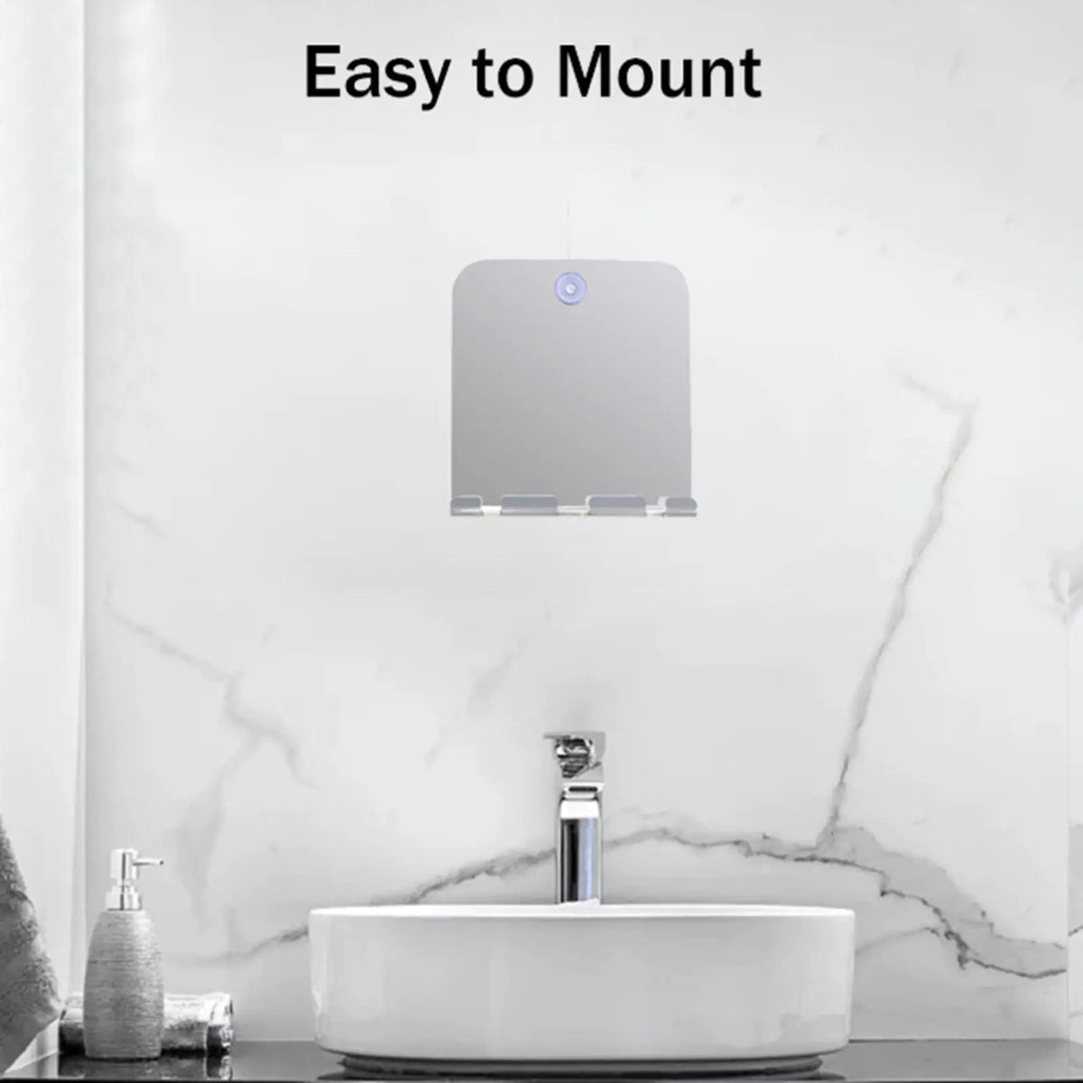 Fogless Shower Mirror with Suction Cup – Shatterproof Travel