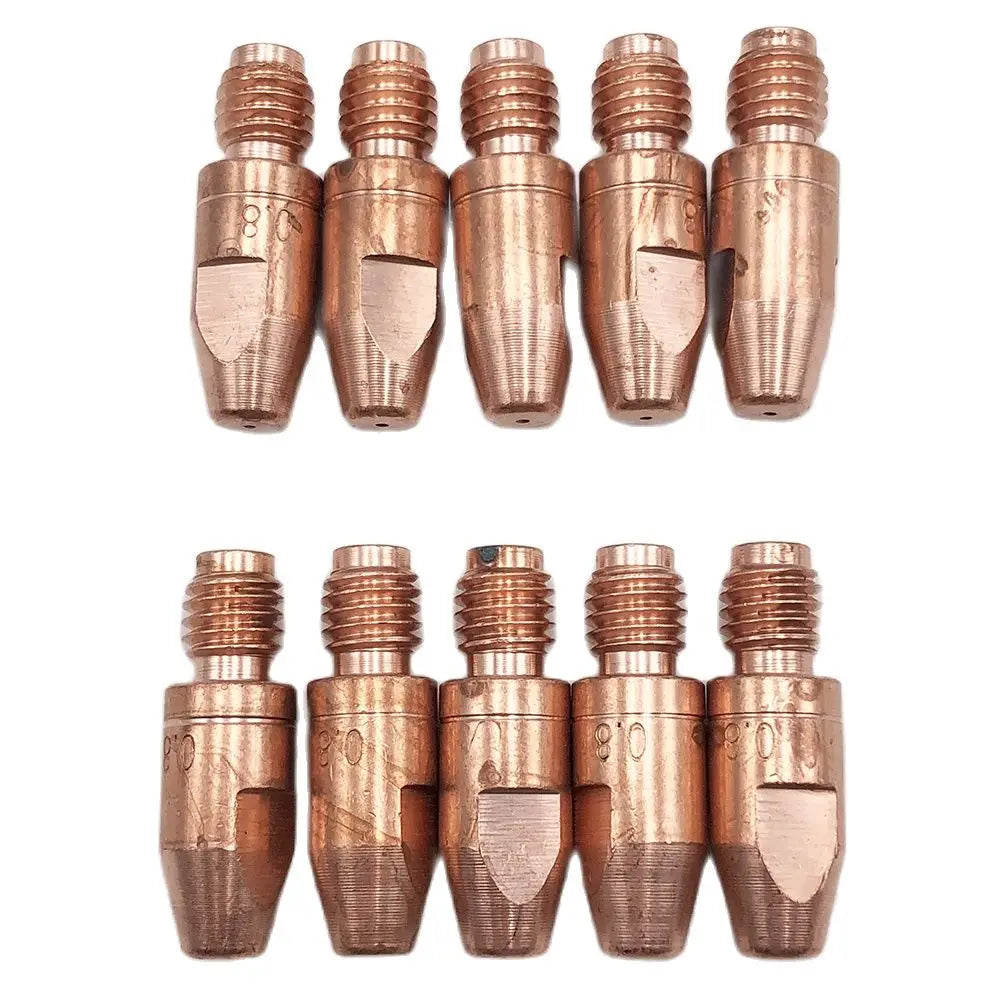 10-Pack M8×30 MIG Contact Tips for 36KD & 501D Welding Torches