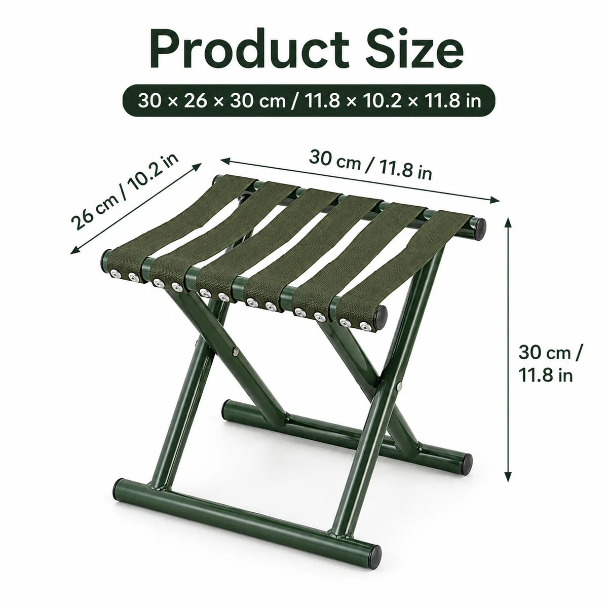 Portable Folding Fishing Stool – Widened Iron Frame for Adults