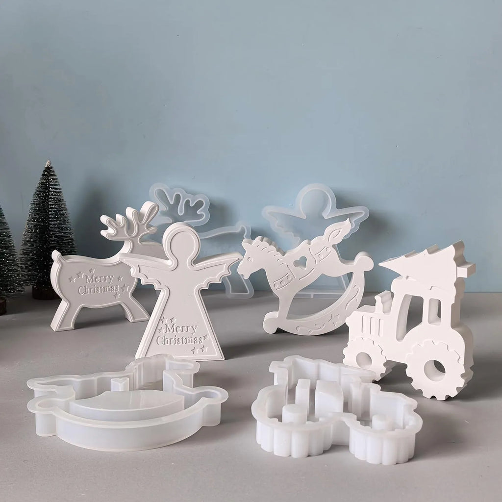 Christmas Silicone Mould – Candle, Angel & Reindeer DIY