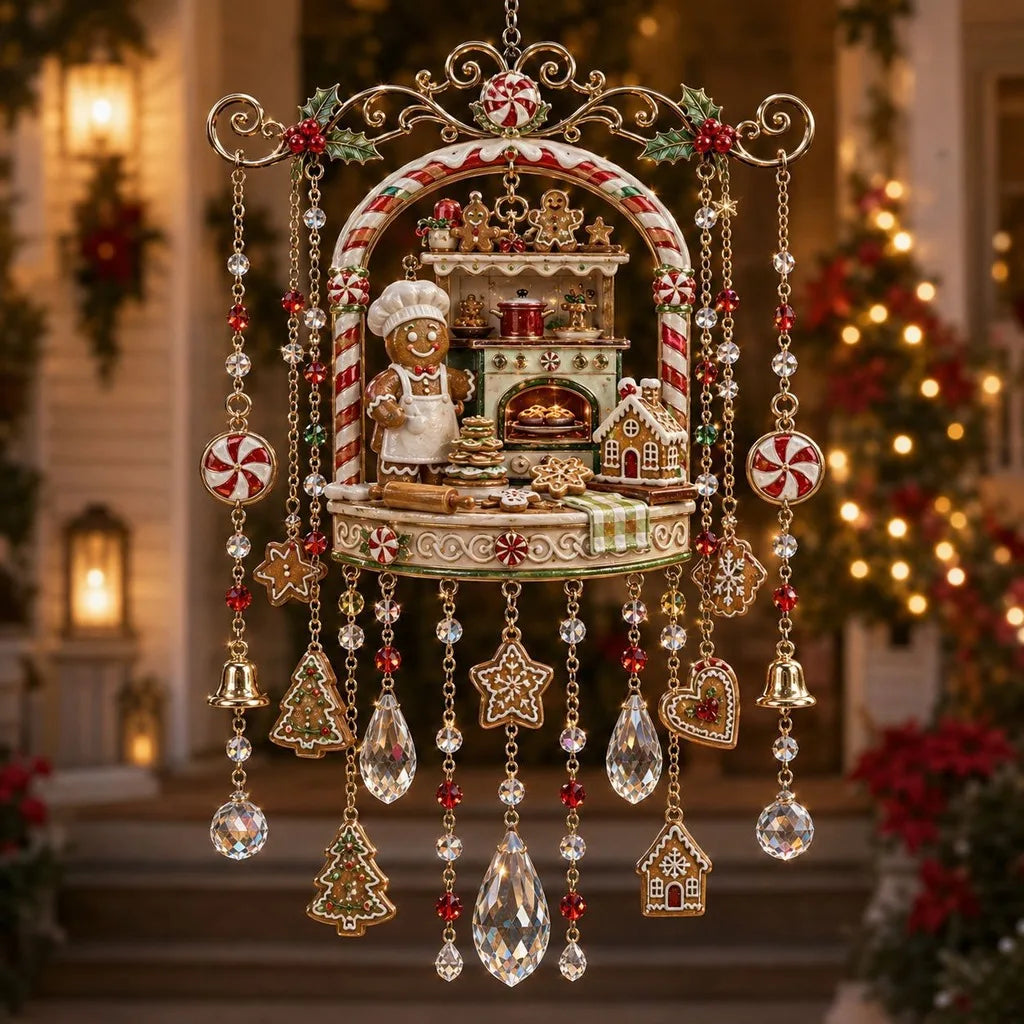 Crystal Pendant Wind Chime – Christmas Hanging Ornament