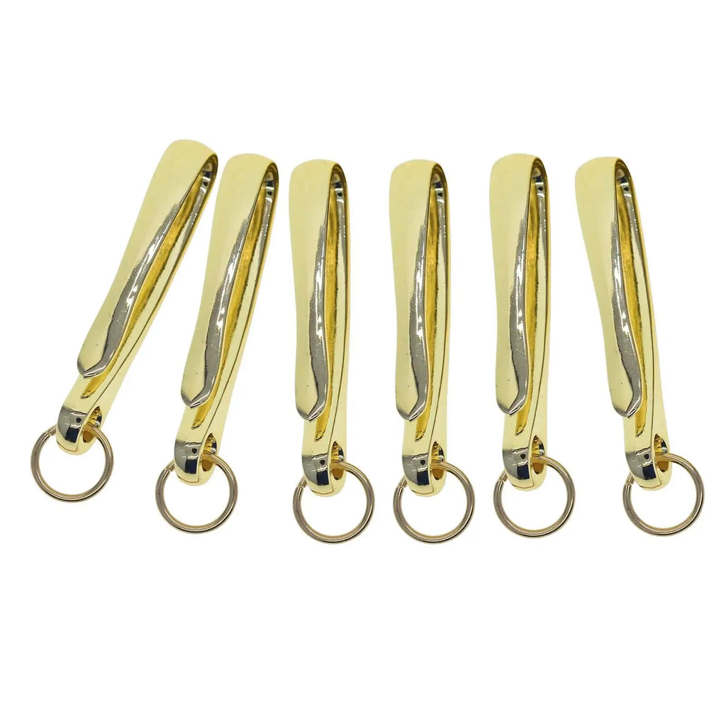 Alloy Fish Hook Keychain Holder – Metal Belt Clip, 6-Pack