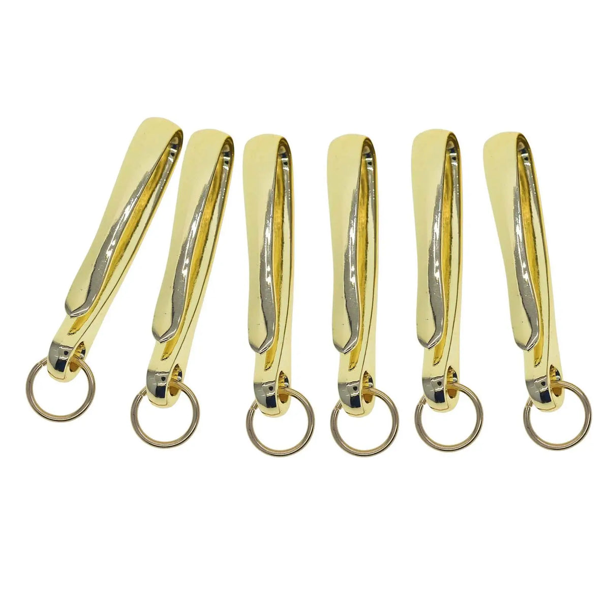 Alloy Fish Hook Keychain Holder – Metal Belt Clip, 6-Pack
