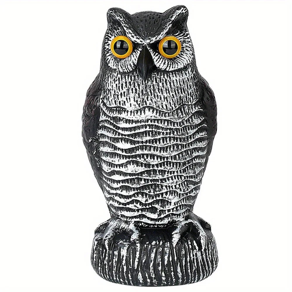 Realistic Owl Decoy Statue – Outdoor Garden Bird Deterrent