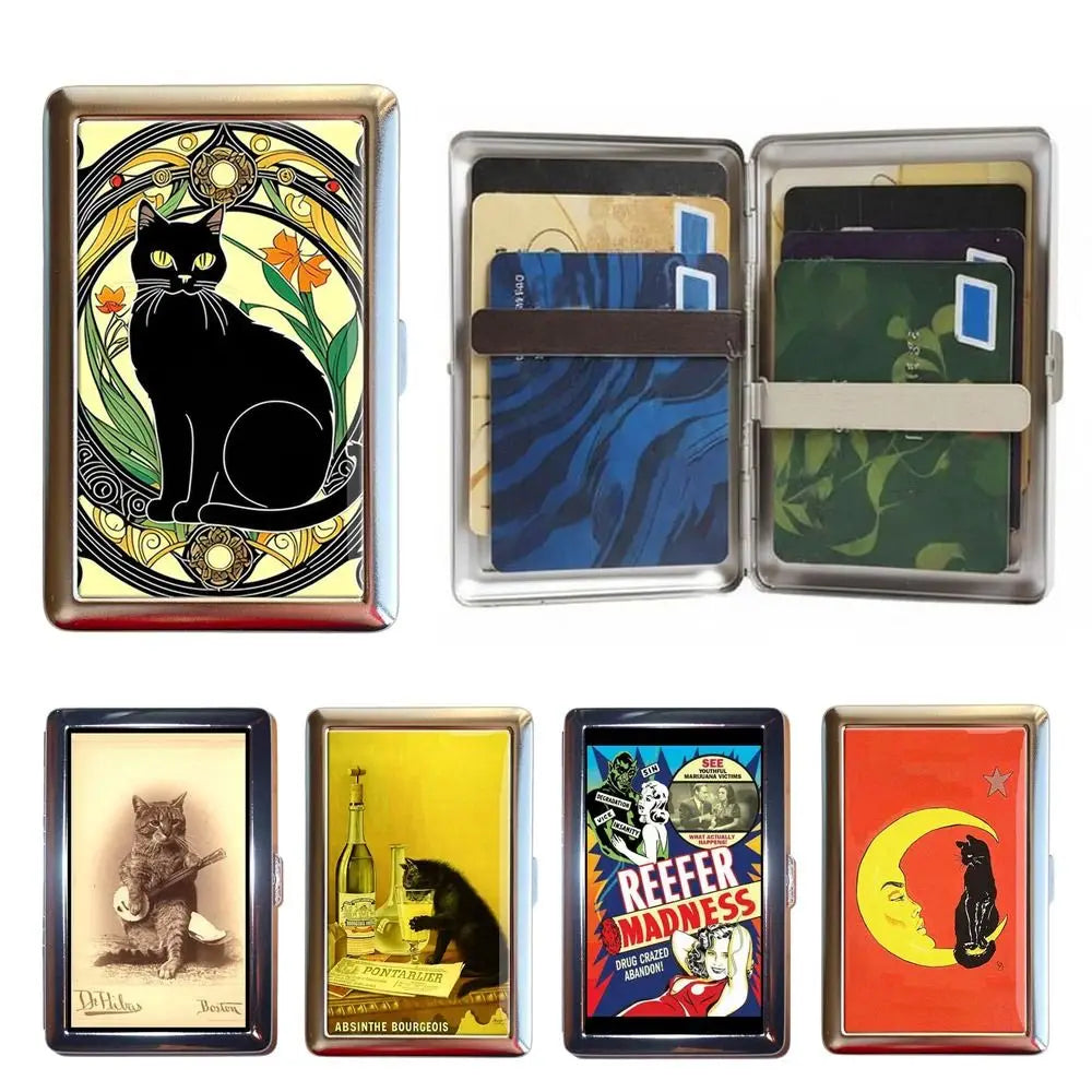 Vintage Metal Card Case | Multi-Function Business Card Holder