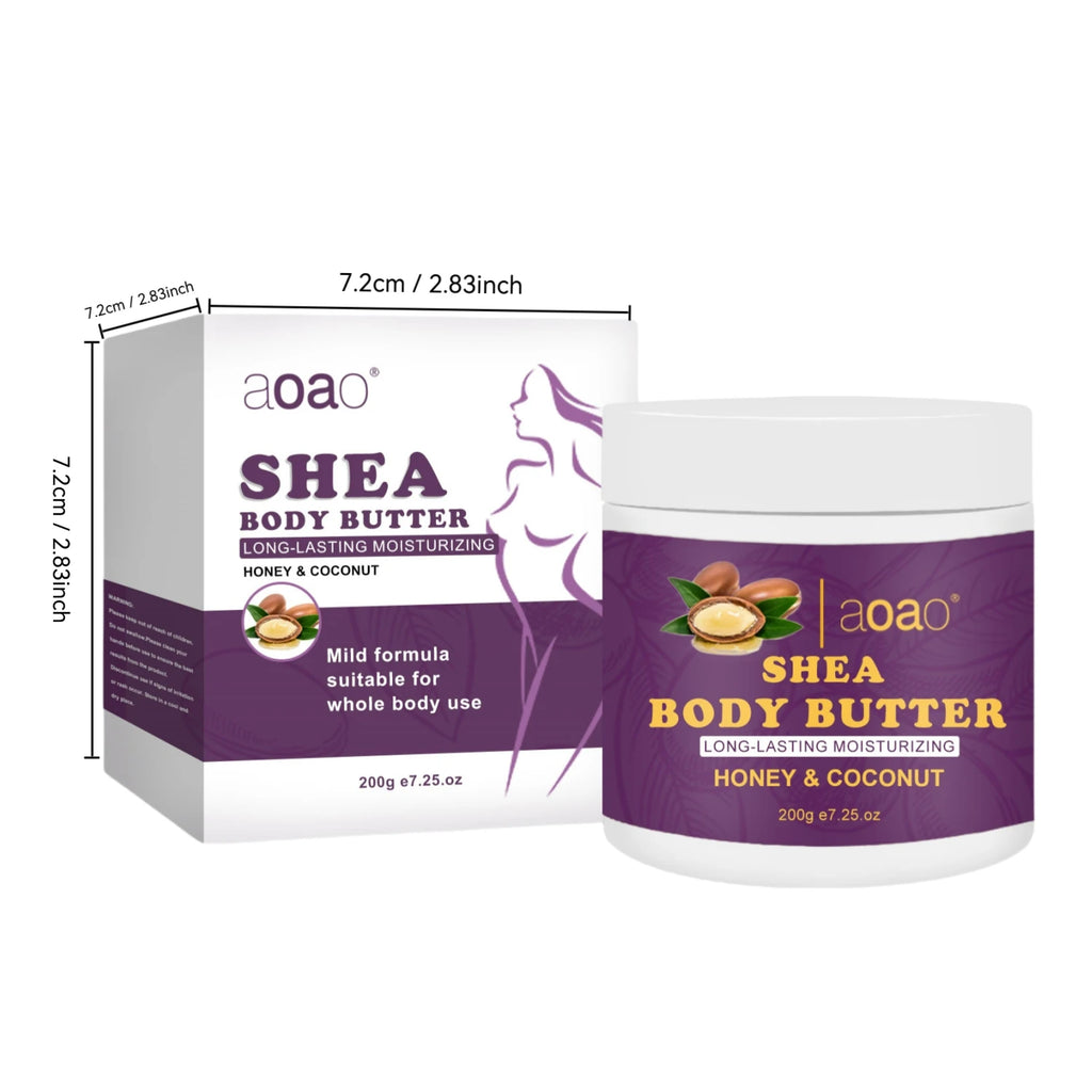 AOAO Shea Body Butter – Vitamin E & Coconut Moisturizer