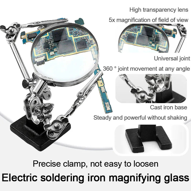Helping Hands Soldering Station with 5X Magnifying Glass