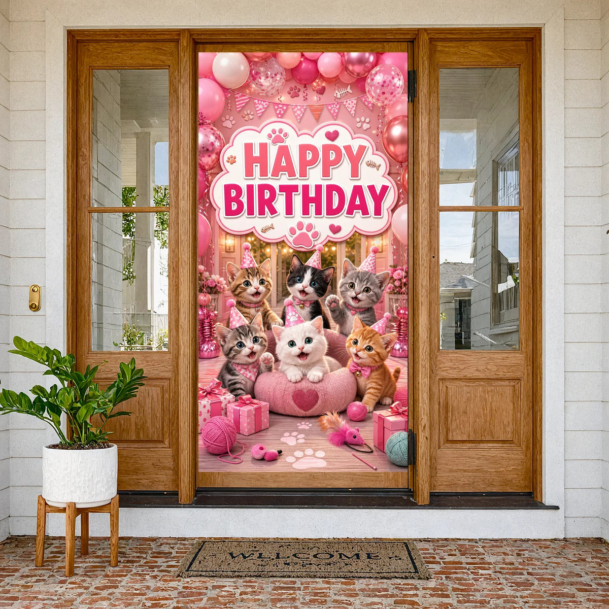 Cowboy Western Birthday Backdrop – Rustic Wooden Party Banner
