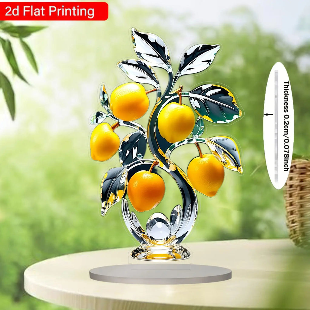 Kesoto 2D Acrylic Lemon Tree Desk Ornament | Shelf Decor