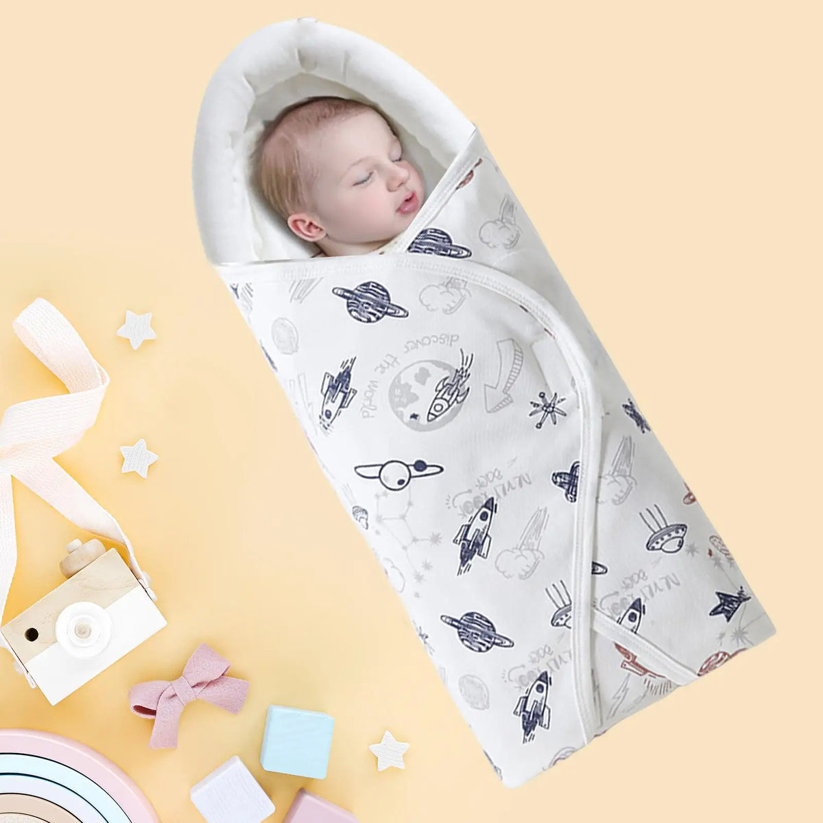 Soft Cotton Hooded Baby Towel Bathrobe Wrap Blanket – Newborn