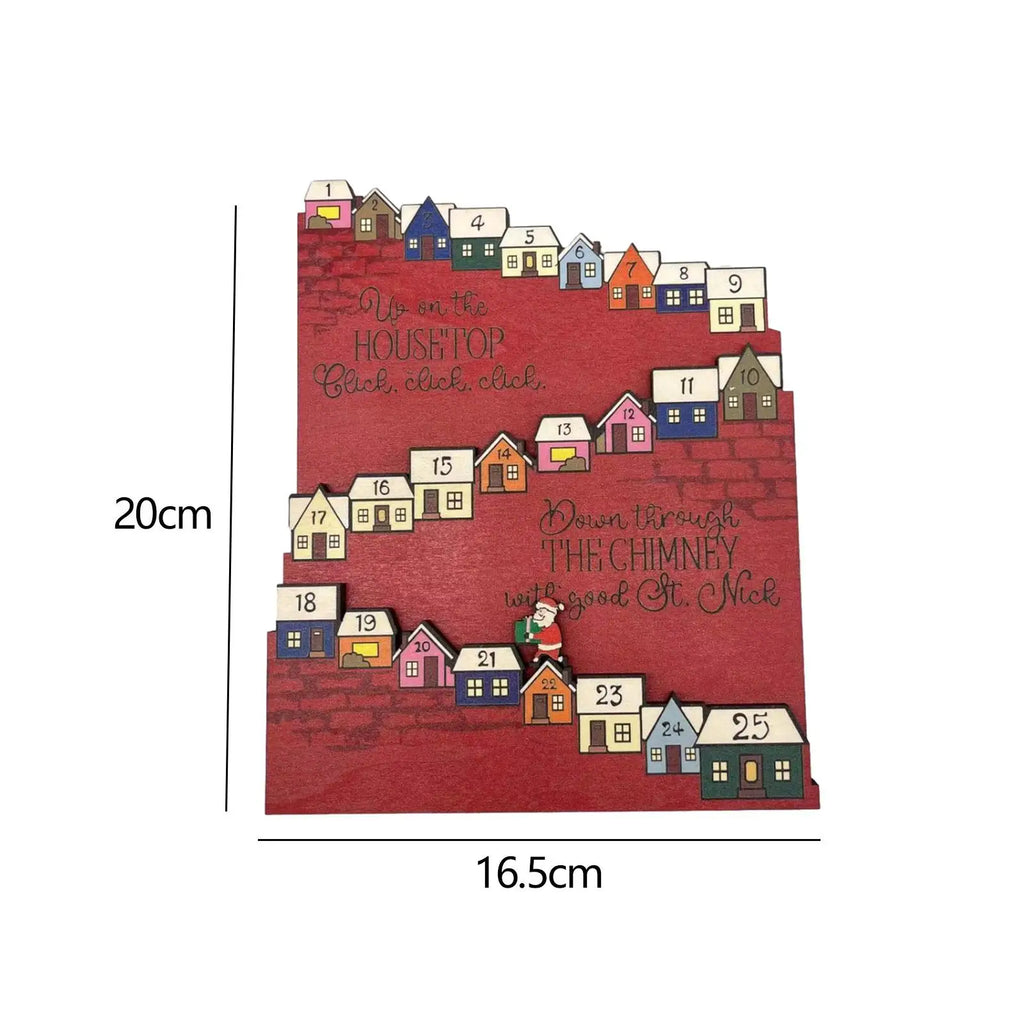 Reusable Wooden Advent Calendar with Santa Figure | Christmas Decor