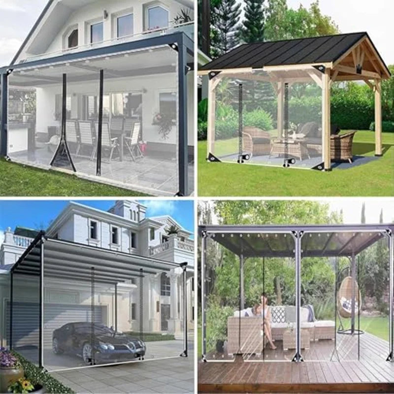 Clear PVC Tarpaulin Dual Zipper – Waterproof Outdoor Cover