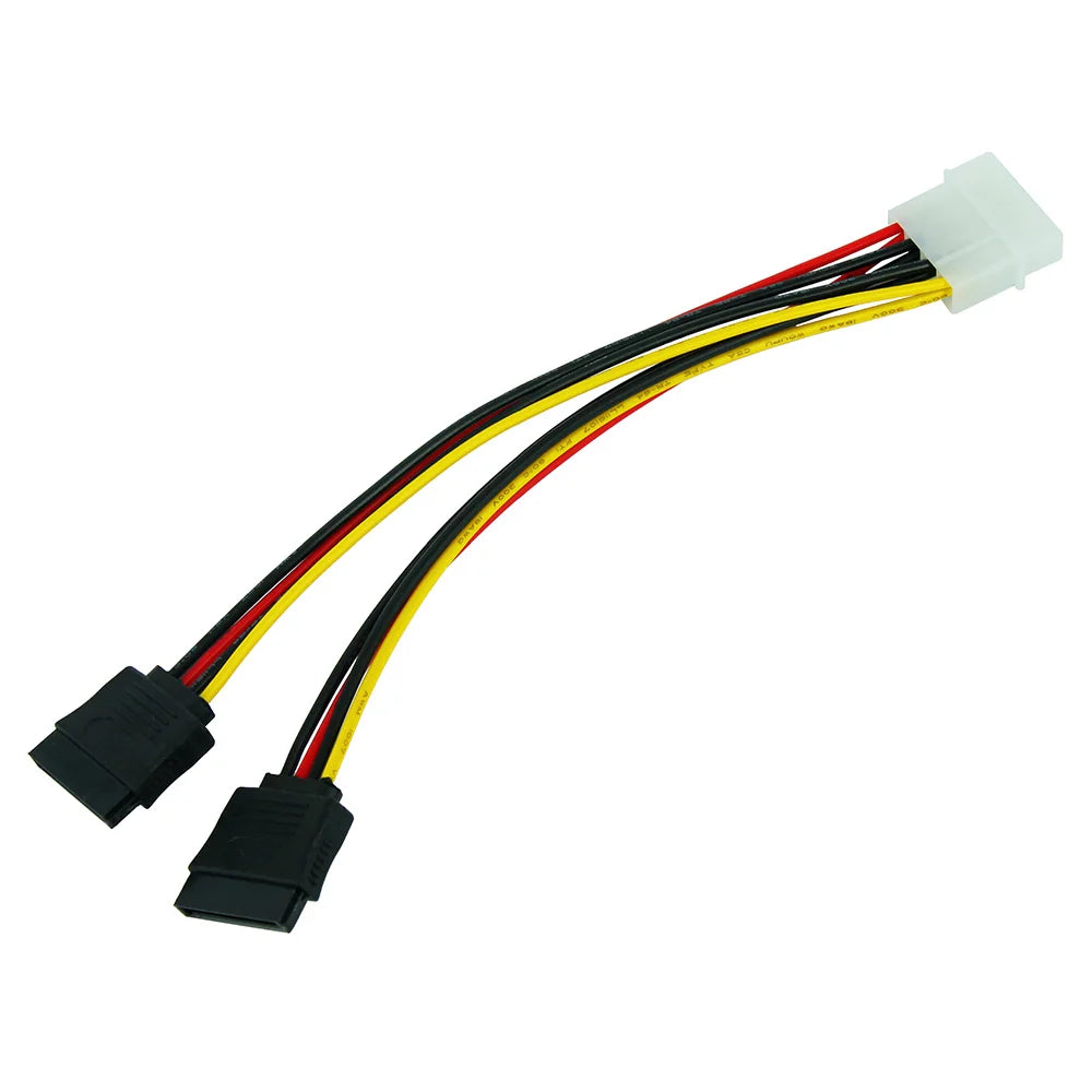4-Pin Molex to Dual SATA Y Splitter Power Cable for PC Drives