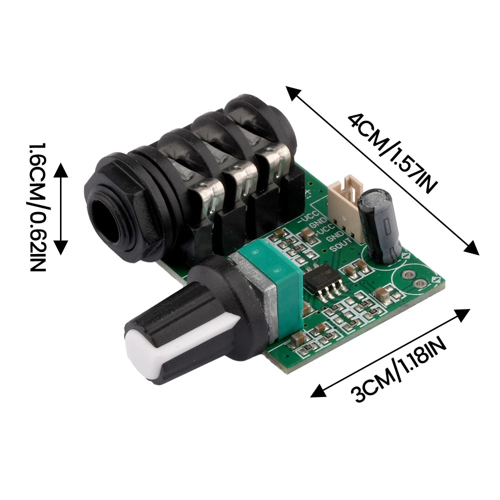TL072 12V Guitar High-Impedance Preamp Signal Amplifier Board